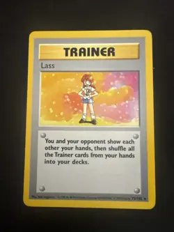 Pokemon TCG Card Lass Base Set (Shadowless) Vintage Rare 75/102 LP - Image 1