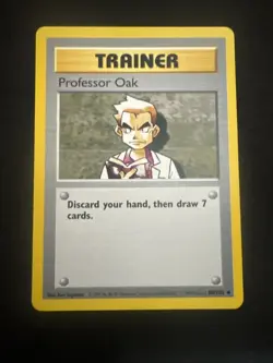 Pokemon TCG Professor Oak Base Set Shadowless Uncommon 88/102 LP - Image 1