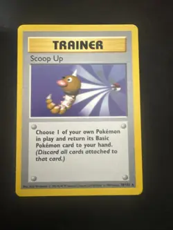 1999 Scoop Up 78/102 Rare Trainer Pokemon Card WOTC Base Set LP - Image 1
