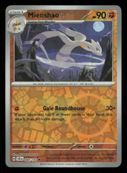 Mienshao 84/142 Pokemon Stellar Crown Uncommon Near Mint REVERSE HOLO Card - Image 1