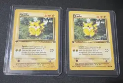 1999 Pokemon 1st Edition Jungle #60 Pikachu Red Cheeks NM! Two Pikachu - Image 1