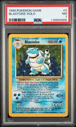 1999 Pokemon Game Blastoise Holo #3 PSA 7 NEAR MINT - Image 1