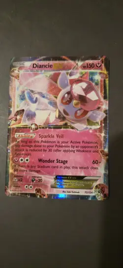 Diancie EX Ultra Rare XY - Fates Collide 72/124 NM Pokemon TCG - Image 1