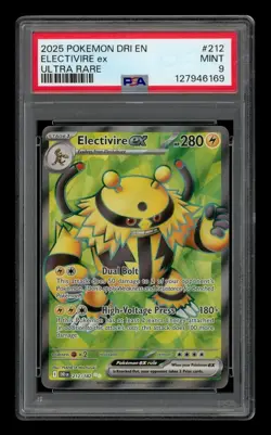 2025 Pokemon Dri En-Destined Rivals Ultra Rare: #212 Electivire Ex PSA 9 MINT - Image 1