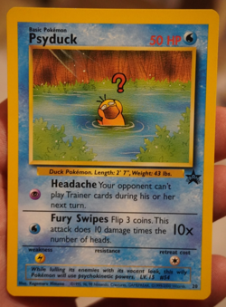 NM Psyduck 20/53 WOTC Black Star Promo Vintage Pokemon Card TCG UK - Image 1