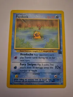 Pokemon TCG Black Star Promo Psyduck Card WOTC Promo 20, Near Mint Condition - Image 1