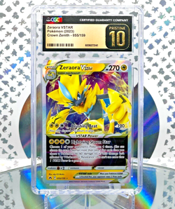 CGC PRISTINE 10 Zeraora VSTAR 055/159 Full Art Double Rare Pokemon Card - Image 1
