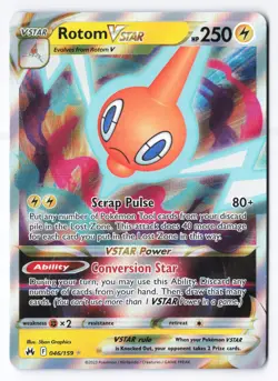 Rotom VSTAR 046/159 - Pokemon TCG Crown Zenith Ultra Rare Full Art Holo NM - Image 1