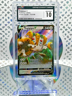 CGC 10 Regigigas V 113/159 Crown Zenith Full Art Double Rare Pokemon Card - Image 1