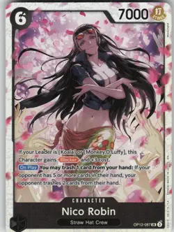 One Piece TCG Nico Robin SR Legacy of the Master OP12-087 - Image 1