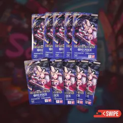 10 x One Piece OP14 - THE AZURE SEA’S SEVEN - Sleeved Blister Booster Packs Lot - Image 1