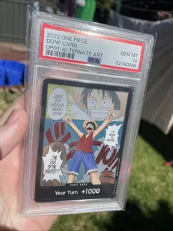 2022 ONE PIECE ROMANCE DAWN DONI! CARD ALT ART PSA 10! Gem Mint! Bandai Made TCG - Image 1