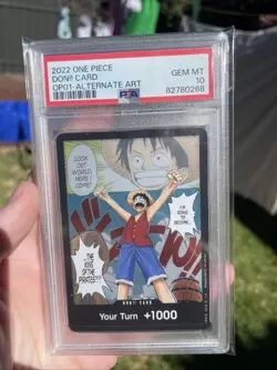 2022 ONE PIECE ROMANCE DAWN DONI! CARD ALT ART PSA 10! Gem Mint! Bandai Made TCG - Image 3