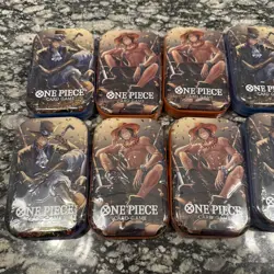 One Piece Tin Pack Set Vol.2 OP-13 Bandai Sealed English Lot Of 10 Tins! - Image 2