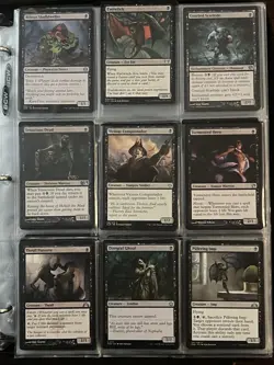 Huge! Magic The Gathering Binder Filled With 1000+ BLACK Vintage To Modern Cards - Image 3