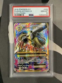 Pokemon M Blastoise EX XY Evolutions Full Art Rare #102 PSA 10 Gem Mint - Image 1