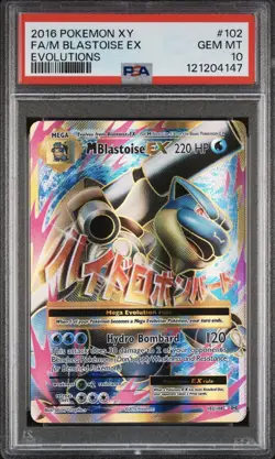 2016 Pokemon XY Evolutions M Blastoise EX FullArt 102/108 - PSA 10 Gem Mint - Image 1