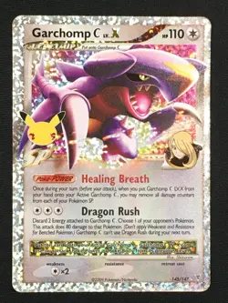 Pokemon TCG Garchomp C LV.X 145/147 25th Celebrations: Classic Collection NM - Image 1