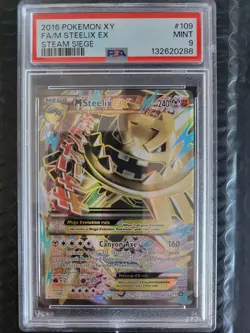 2016 Pokemon - XY Steam Siege - M Steelix EX 109/114 Full Art - PSA 9 - Image 1