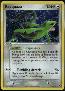 Rayquaza Theme Deck Holo - ex Deoxys 22/107 2005 LP+ Pokemon - Image 1