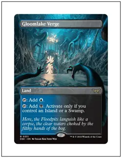 1x Gloomlake Verge, Borderless Art, Magic the Gathering MTG NM - Image 1