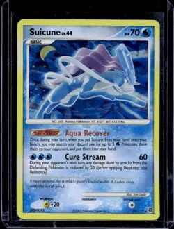 2007 Pokemon Diamond Pearl Secret Wonders Suicune Promos Holo Cracked Ice 19/132 - Image 1