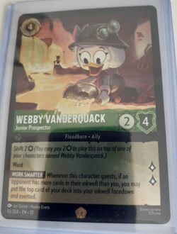 Lorcana Card WEBBY VANDERQUACK 93/204, Whispers in the Well, Legendary Foil! - Image 1