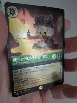 Lorcana Card WEBBY VANDERQUACK 93/204, Whispers in the Well, Legendary Foil! - Image 3