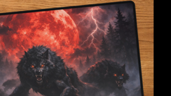 Werewolf MTG Playmat with Card Zones - Wolf TCG Desk mat - Magic the Gathering - Image 2