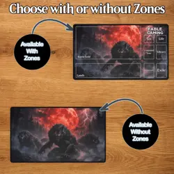 Werewolf MTG Playmat with Card Zones - Wolf TCG Desk mat - Magic the Gathering - Image 4