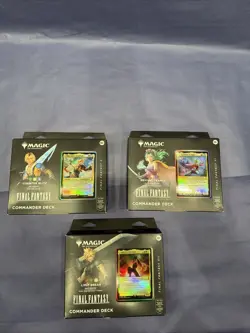 Sealed Final Fantasy Commander Deck Display (Set of 3) Magic MTG - Image 1