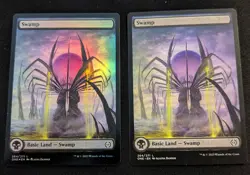 MTG - x2 Swamp (264) FULL ART 1 FOIL & 1 Regular - Phyrexia: All Will Be One - Image 1