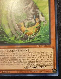 Psychic Wheeleder GRCR-EN045 1st Edition Rare The Grand Creators Yu-Gi-Oh! TCG - Image 5