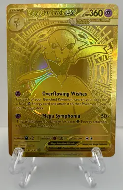 Pokemon TCG Mega Evolutions Mega Gardevoir EX 187/132 Gold Hyper Rare-Mint/NM - Image 1
