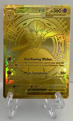 Pokemon TCG Mega Evolutions Mega Gardevoir EX 187/132 Gold Hyper Rare-Mint/NM - Image 2