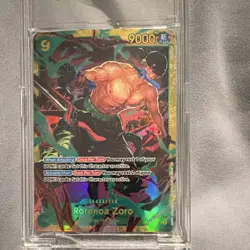 Bandai One Piece CCG Roronoa Zoro OP06-118 Foil 9000 Power Card - Image 1