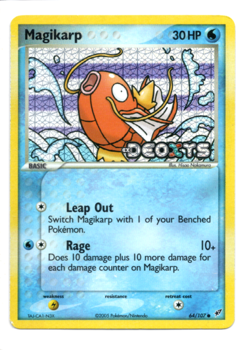 Pokemon TCG Magikarp Ex Deoxys Stamped Reverse Holo 64/107 - Image 1