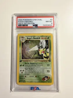 Koga's Beedrill 1st Edition Holo Gym Challenge 9/132 Pokemon 2000 PSA 9 - Image 1