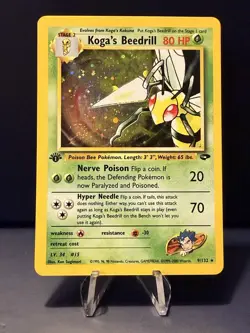Pokemon Holo Rare Gym Challenge 1st Edition Koga’s Beedrill 9/132 - Image 1