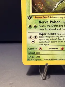 Pokemon Holo Rare Gym Challenge 1st Edition Koga’s Beedrill 9/132 - Image 3