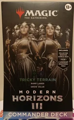 Magic The Gathering Tcg Tricky Terrain Modern Horizons 3 Commander Deck Sealed - Image 1