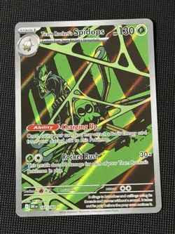 Pokemon TCG Team Rockets Spidops Card 187/182 Destined Rivals NM Condition - Image 1