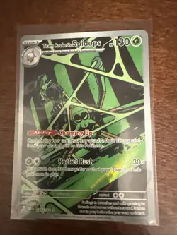 Pokemon TCG Team Rockets Spidops Card 187/182 Destined Rivals NM Condition - Image 1