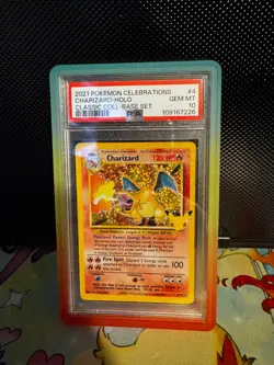 Pokemon TCG Charizard 4/102 Celebrations #4 Holo PSA 10 Gem Mint! - Image 1