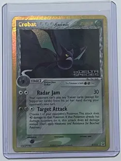 Pokemon Crobat Δ 2/113 - EX Delta Species (2005) - Reverse Holo - HP / Creased - Image 1