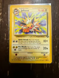 Jolteon Pokemon Card 20/64 Jungle Regular Gen 1 - Image 1