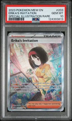 SV Scarlet & Violet 151 Pokemon TCG Erika's Invitation 203/165 PSA 10 - Image 1