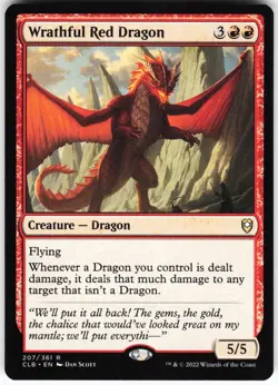 Wrathful Red Dragon R MTG Commander Legends: Battle for Baldur's Gate 207 NM - Image 1