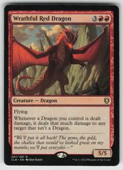 MTG Wrathful Red Dragon Commander Legends: Battle for Baldur's Gate # 207 NM - Image 1
