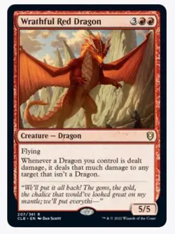 Wrathful Red Dragon Commander Legends: Battle for Baldur's Gate Foil - Image 1